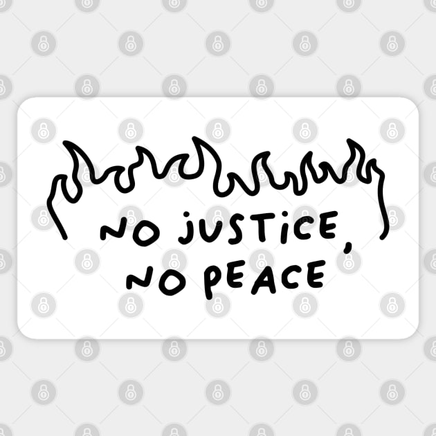 No Justice No Peace Sticker by Football from the Left